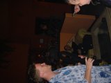 Man in Blue Shirt at Downtown Pub