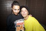 Groovy Couple in Hat and T-Shirt