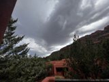 Majestic Mountains and Clouds from the Balcony