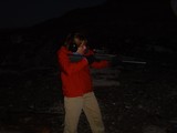Night Shooting at the Range with a Rifle