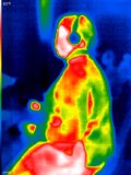 Thermal Imaging of Person with Temperature Reading
