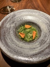 Fine Dining Salad Course on Artisanal Ceramic Bowl