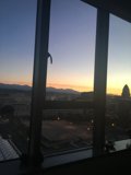 Urban Sunset through a Picture Window