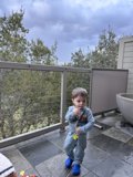 Frisbee Fun on Carmel Balcony
