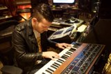 Keyboard Man in Leather Jacket.