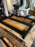 Stained Hardwood Workbench in an Interior Design Setting