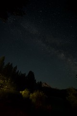 Milky Way Arches Over Mount Lassen at Night