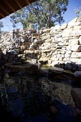 Natural Stone Waterfall Feature with Reflecting Pool