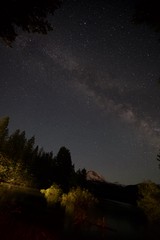 Milky Way Arches Over Mount Lassen at Night