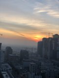 Sunset Colors Over the Urban Metropolis