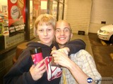 Posing in Front of the Store