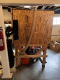 Wood Container with Attached Hose