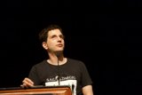 Jeff M delivers a speech at Defcon