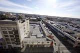 Sky-high View of an Urban Parking Lot