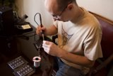 Working Hard on the Laptop with a Mic