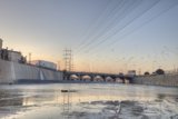 Sunset over the LA River