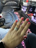 Pink Nails and a Diamond Ring