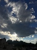 Sunlight breaks through the clouds