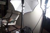 White Umbrella with Black Cord
