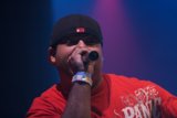 Red-Shirted Entertainer Takes the Stage