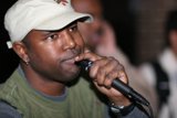 Steve J Performing with Microphone