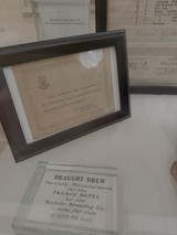 Prohibition Era Documents and Hotel Memorabilia Display