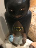 Wooden Batman with Ball Figurine