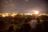 Fiery Night Sky Over Santa Fe