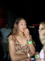 Jennifer Peña enjoying some food