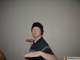 Stylish Man in Black Shirt and Beanie