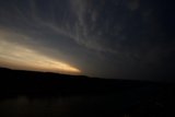 Dramatic sunset sky over water