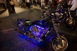 Parked Motorcycle on a Cobblestone Road