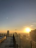 Serene Sunset over City Skyline