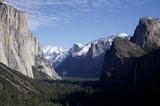 Yosemite Valley Winter Vista with Snow-Capped Peaks