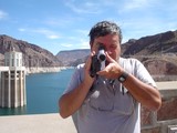 Tourist Films Hoover Dam on Summer Visit