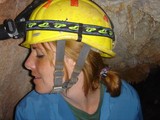 Cave Explorer in Yellow Helmet Underground Adventure