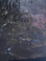 Mystical Forest Scene with Ethereal Wildlife