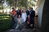 The Truitt Wedding Party Poses in the Garden