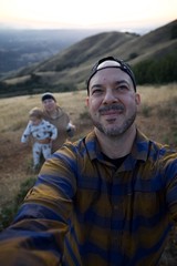 Family Selfie at Golden Hour on Mount Diablo