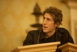 Moxie Marlinspike addressing the crowd