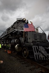 Union Pacific Big Boy 4014 Locomotive Under Dramatic Skies