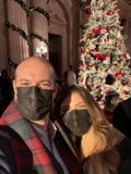 A Festive Face Masked Selfie