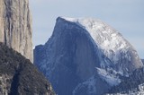 Half Dome Rising Above Yosemite Valley in Winter