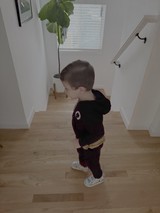 Toddler Exploring Modern Home Interior