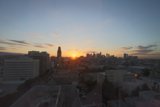 Sunset over the Urban Cityscape