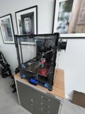 Modern Desk Setup with 3D Printer