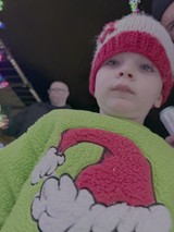 Baby in Winter Hat with Character Shirt
