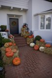 The Pumpkin-Lined Brick Pathway