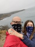 Bandana-Loving Couple at Jenner Shoreline