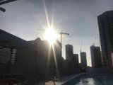 Bright Sunlight over Urban Pool